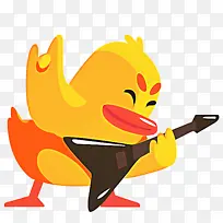 鸭子 吉他 绘画-空若网 鸭子 吉他 绘画-空若网