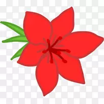 红色剪贴画-红花-空若网 红色剪贴画-红花-空若网