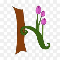 卡通 紫色 开花植物-空若网 卡通 紫色 开花植物-空若网