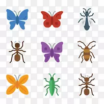 昆虫蝴蝶电脑图标剪贴画昆虫-空若网 昆虫蝴蝶电脑图标剪贴画昆虫-空若网