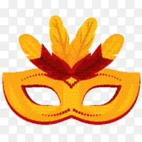 面具 叶子 橙色-空若网 面具 叶子 橙色-空若网