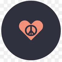 心形 橙色 符号-空若网 心形 橙色 符号-空若网