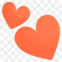 卡通 心脏 橙色-空若网 卡通 心脏 橙色-空若网