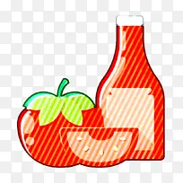 食物图标 番茄酱图标 线条-空若网 食物图标 番茄酱图标 线条-空若网