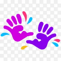 手指 紫色 线条-空若网 手指 紫色 线条-空若网