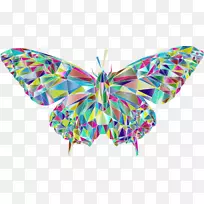 蝴蝶昆虫低剪贴画-多边形-空若网 蝴蝶昆虫低剪贴画-多边形-空若网