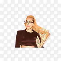 卡通 眼镜 头发-空若网 卡通 眼镜 头发-空若网