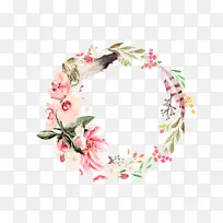 粉色 花环 花朵-空若网 粉色 花环 花朵-空若网