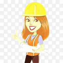 卡通 建筑工人 安全帽-空若网 卡通 建筑工人 安全帽-空若网