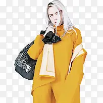黄色 时尚插画 外套-空若网 黄色 时尚插画 外套-空若网