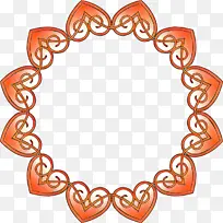 卡通 橙色 心形-空若网 卡通 橙色 心形-空若网