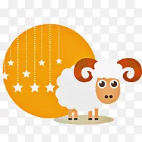卡通 橙色 绵羊-空若网 卡通 橙色 绵羊-空若网