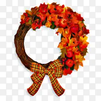 橙色 红色 花环-空若网 橙色 红色 花环-空若网