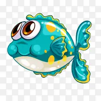 鱼 卡通 绿松石-空若网 鱼 卡通 绿松石-空若网