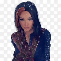 黑色头发 电蓝色 肖像-空若网 黑色头发 电蓝色 肖像-空若网