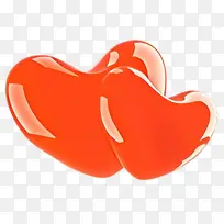 卡通 心形 橙色-空若网 卡通 心形 橙色-空若网