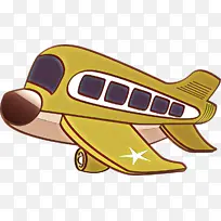 卡通 黄色 飞机-空若网 卡通 黄色 飞机-空若网