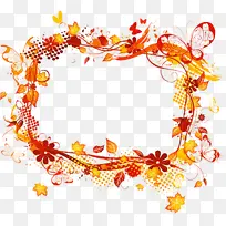 叶子 橙色 心形-空若网 叶子 橙色 心形-空若网