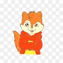 卡通 橙色 松鼠-空若网 卡通 橙色 松鼠-空若网