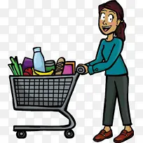 卡通 购物车 汽车-空若网 卡通 购物车 汽车-空若网