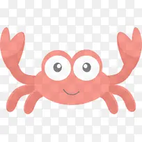 螃蟹 卡通 粉色-空若网 螃蟹 卡通 粉色-空若网