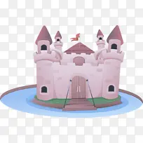 城堡 地标 粉色-空若网 城堡 地标 粉色-空若网