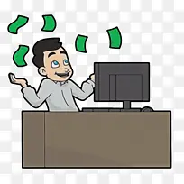 卡通 工作 个人电脑-空若网 卡通 工作 个人电脑-空若网