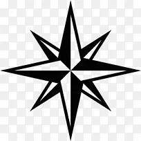 对称 星形 黑白-空若网 对称 星形 黑白-空若网