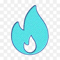 自然生态图标 火图标 水蓝-空若网 自然生态图标 火图标 水蓝-空若网