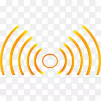黄色圆对称字型声波-空若网 黄色圆对称字型声波-空若网