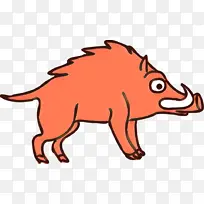 卡通 橙色 口鼻-空若网 卡通 橙色 口鼻-空若网