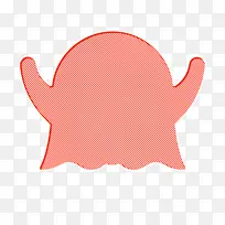 鬼图标 红色 标志-空若网 鬼图标 红色 标志-空若网