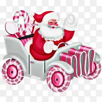 圣诞老人 粉色 汽车-空若网 圣诞老人 粉色 汽车-空若网