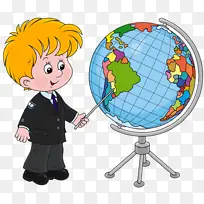 卡通男孩 卡通 地球-空若网 卡通男孩 卡通 地球-空若网
