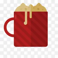 圣诞杯 红色 长方形-空若网 圣诞杯 红色 长方形-空若网