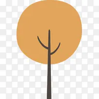 秋树 抽象卡通树 线条-空若网 秋树 抽象卡通树 线条-空若网