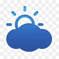 云图标 太阳图标 蓝色-空若网 云图标 太阳图标 蓝色-空若网
