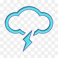 风暴图标 绿松石 水蓝-空若网 风暴图标 绿松石 水蓝-空若网