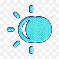 月食图标 浅绿色 蓝色-空若网 月食图标 浅绿色 蓝色-空若网