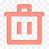 垃圾图标 线条 橙色-空若网 垃圾图标 线条 橙色-空若网