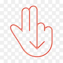 向下图标 手指图标 手势图标-空若网 向下图标 手指图标 手势图标-空若网