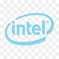 英特尔图标 浅绿色 文本-空若网 英特尔图标 浅绿色 文本-空若网