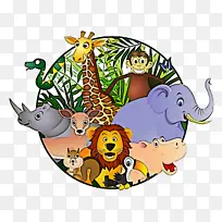 卡通 野生动物 丛林-空若网 卡通 野生动物 丛林-空若网