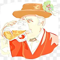 卡通 橙色 假帽子-空若网 卡通 橙色 假帽子-空若网