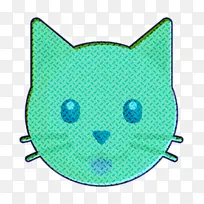 动物和自然图标 猫图标 水蓝-空若网 动物和自然图标 猫图标 水蓝-空若网