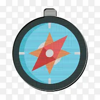 指南针图标 热带图标 水绿色-空若网 指南针图标 热带图标 水绿色-空若网