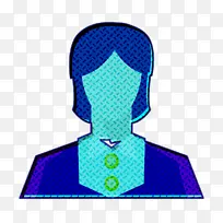女商人图标 蓝色 绿色-空若网 女商人图标 蓝色 绿色-空若网