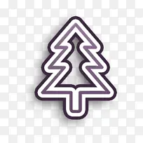 圣诞树图标 森林图标 线条-空若网 圣诞树图标 森林图标 线条-空若网