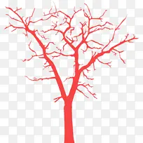 树枝 树 红色-空若网 树枝 树 红色-空若网