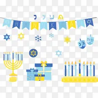 光明节快乐 光明节 水彩画-空若网 光明节快乐 光明节 水彩画-空若网